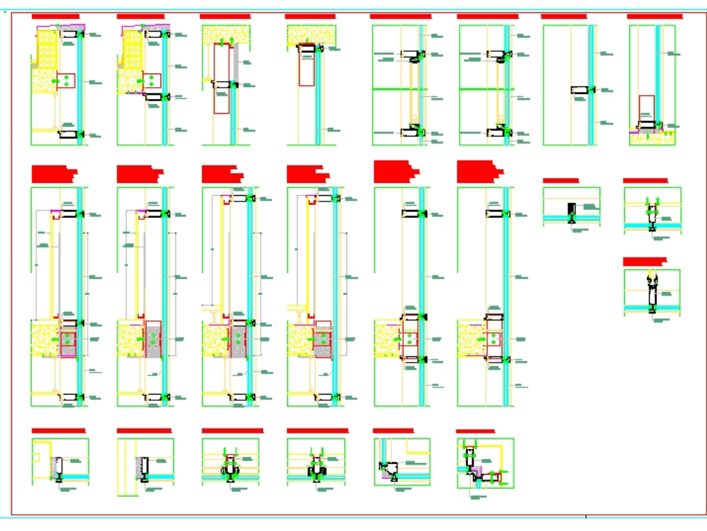 Curtainwall details_sections_floorplan