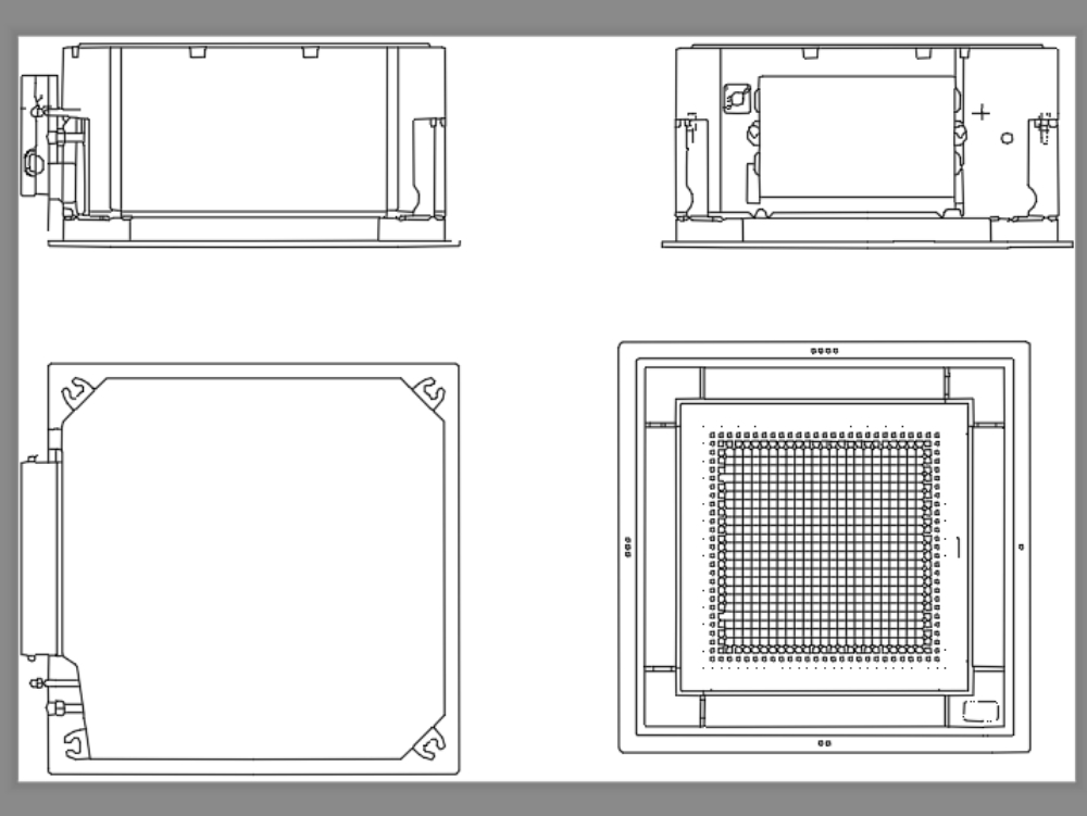 Split type air conditioner in AutoCAD CAD (1.49 MB) Bibliocad