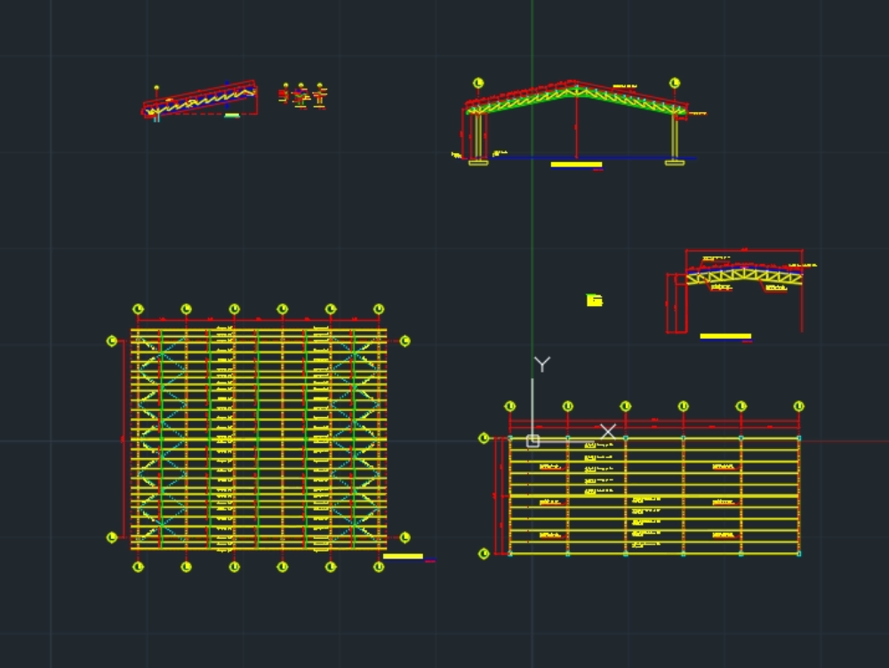 Detalhes de coberturas para armazéns - estrutura metálica