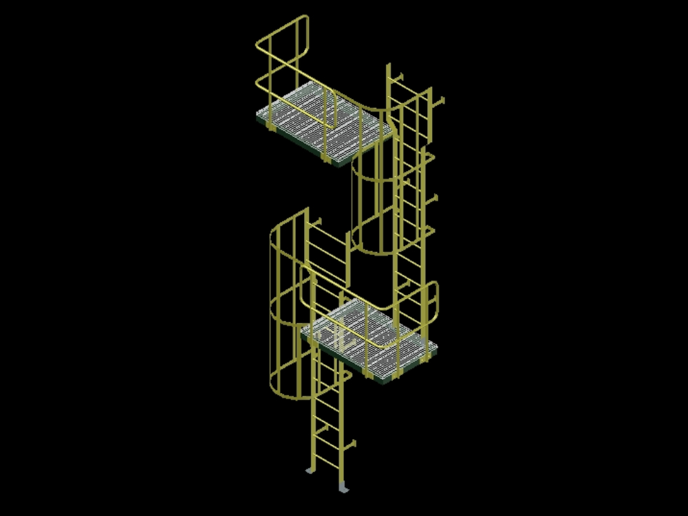 A escada vertical gabbia ou escada de gato