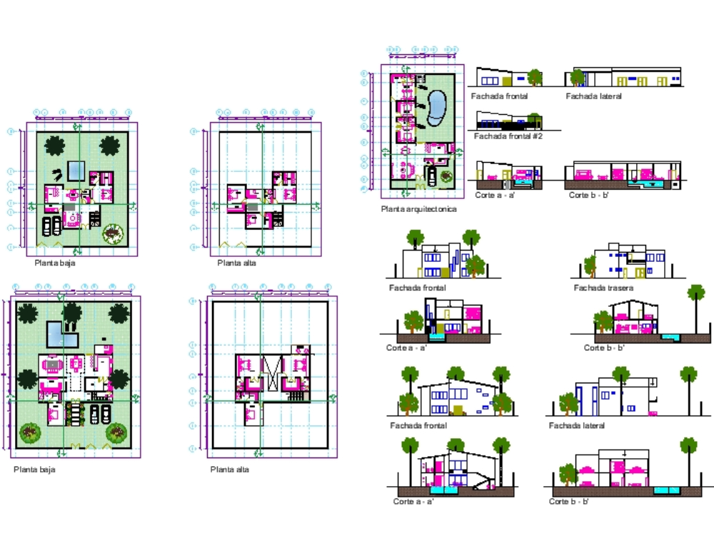 Tipos de casa habitación con alberca