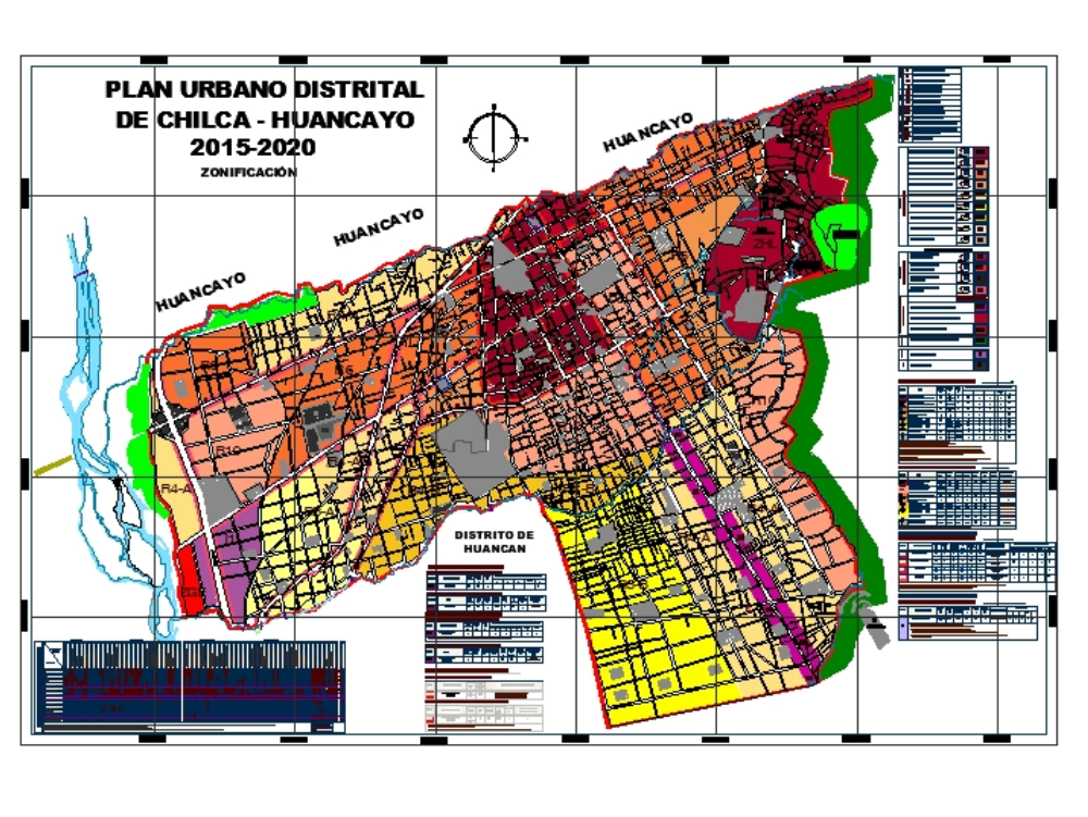 Plano urbano de Chilca, Huancayo.