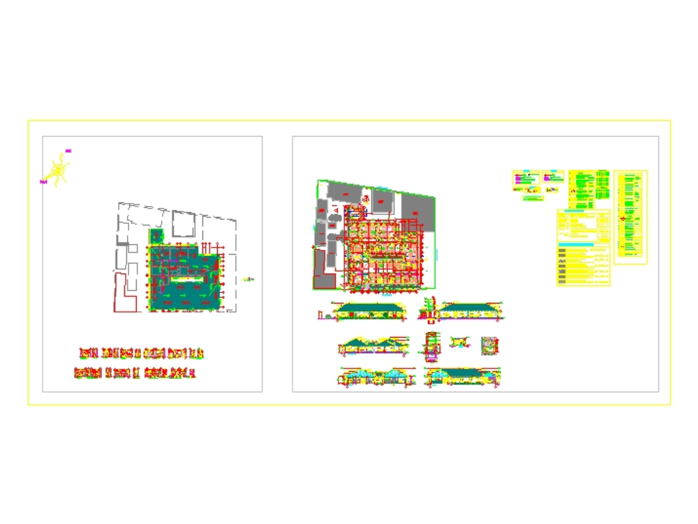 Projet hospitalier; vue de dessus architectural