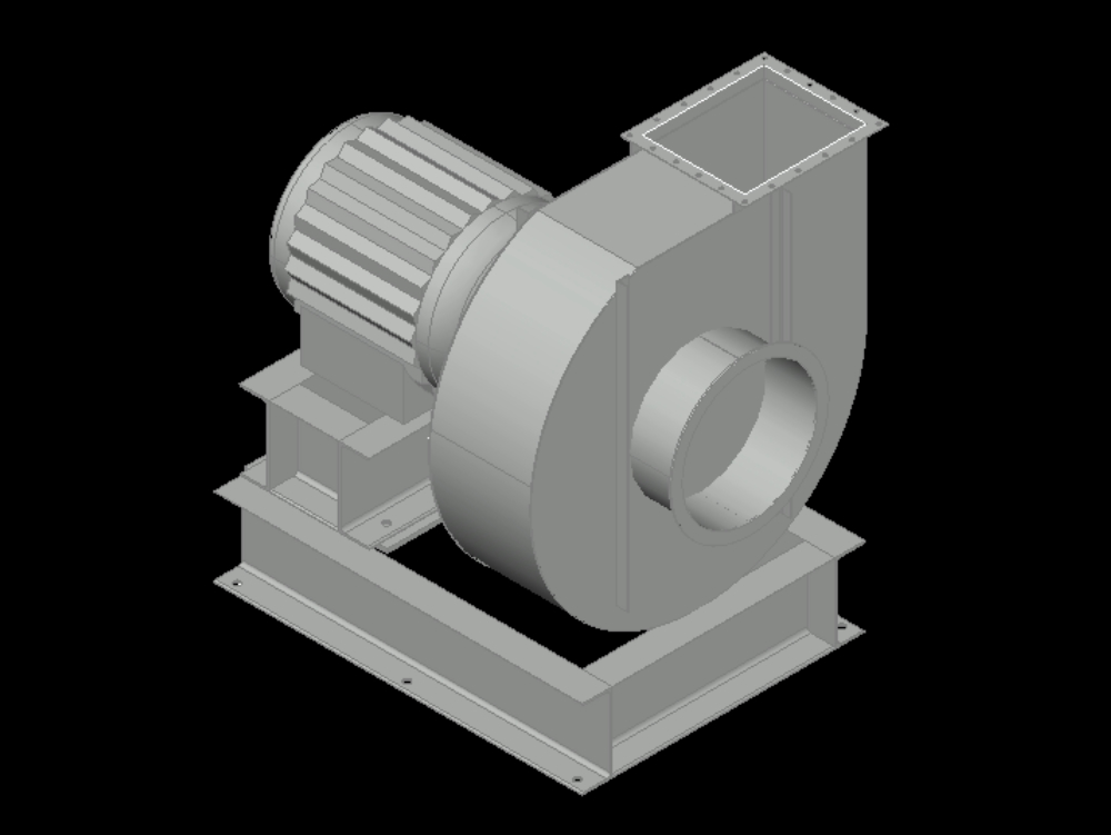 Ventilador centrifugo en 3D.