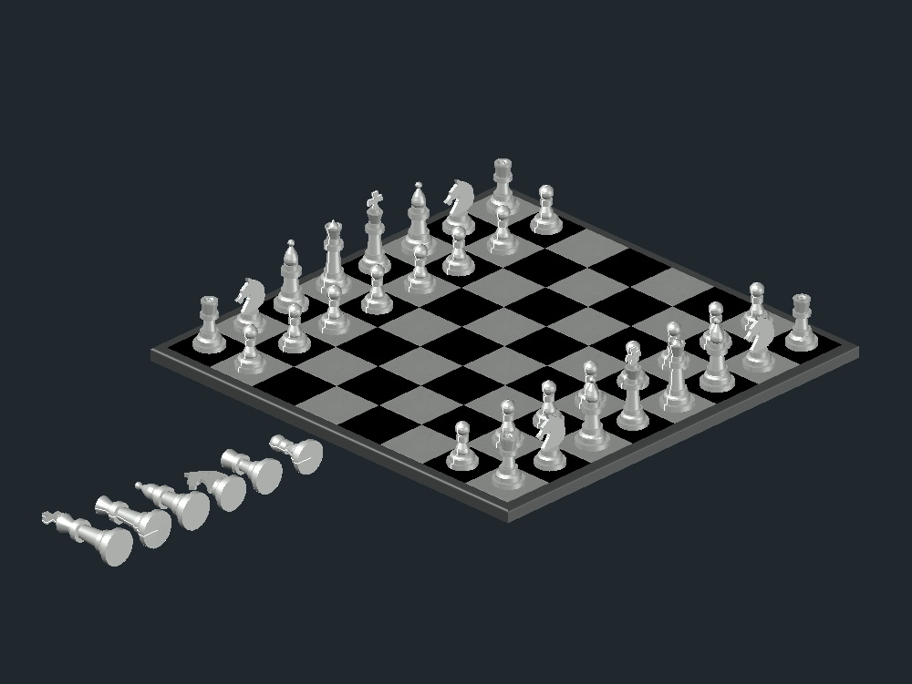 Chess-Ajedrez, 3D CAD Model Library