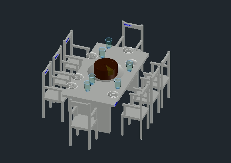 3d dining table