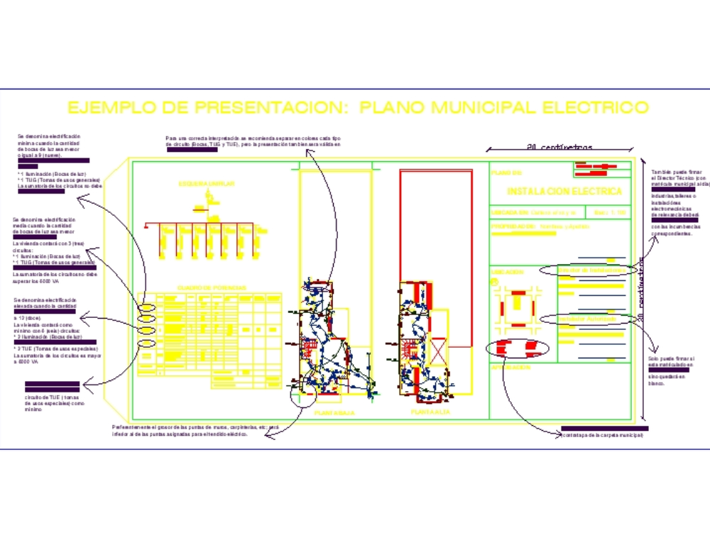 Plano municipal Eléctrico