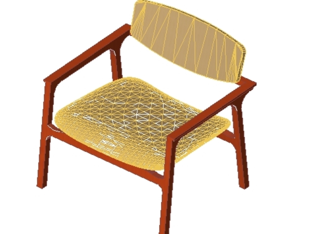 Sessel aus Holz und gealtertem Leder