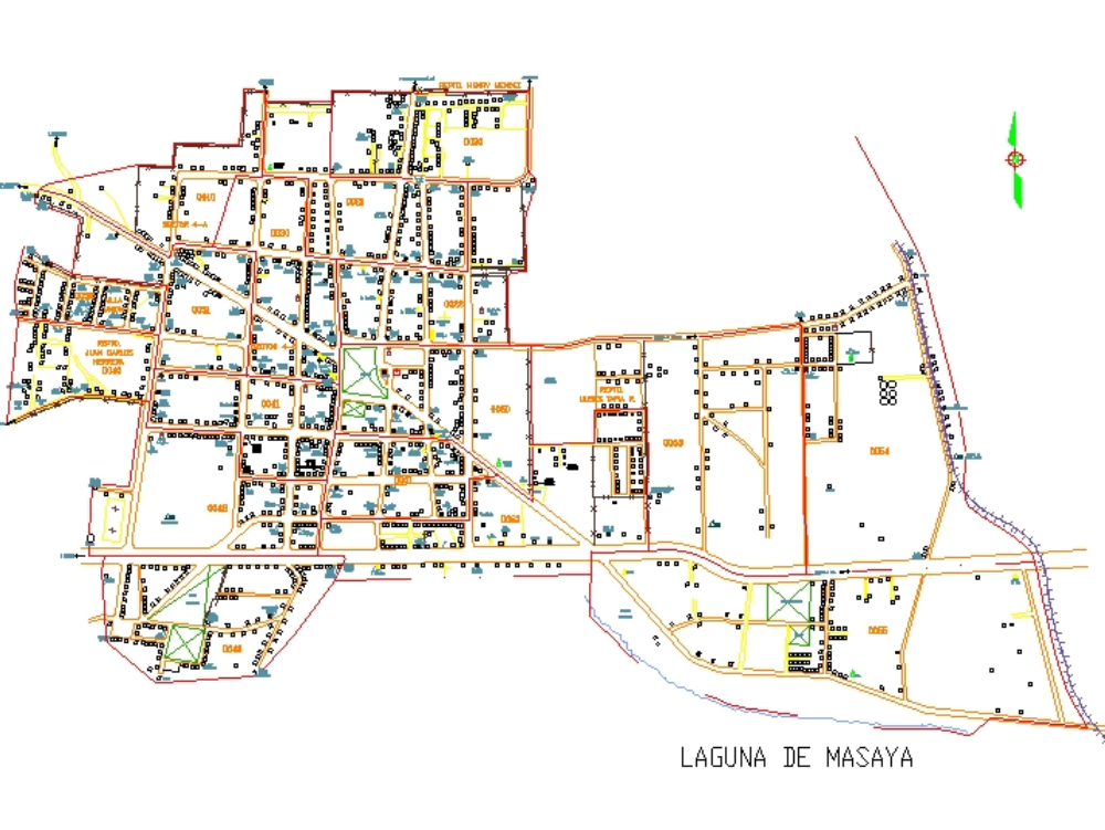 Plan de la ville de Nindiri-masaya