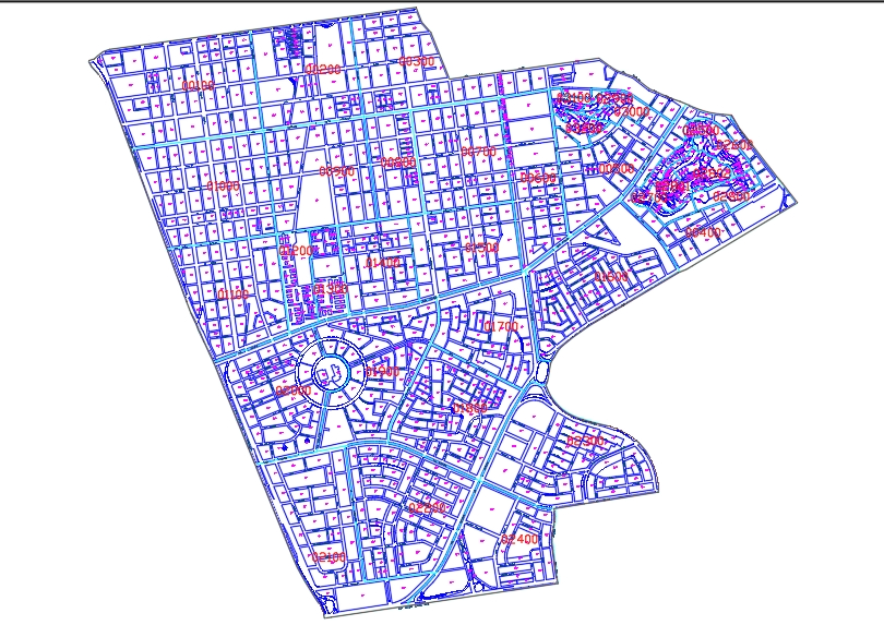 Plan cadastral du quartier Victoria; Pérou
