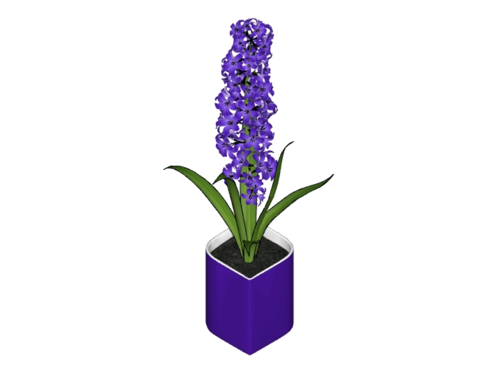 High definition 3d flowers with texture