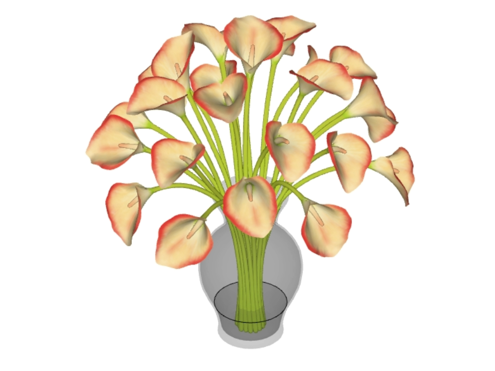 Flores 3D de alta definição com textura