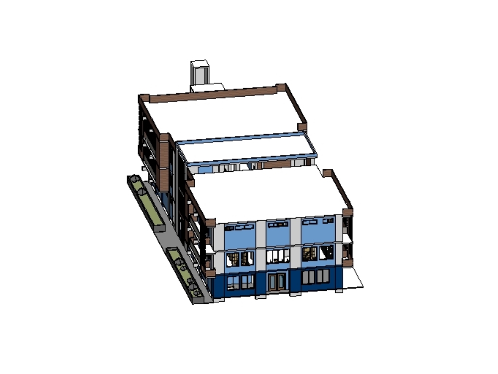 School plan at the architecture level in revit