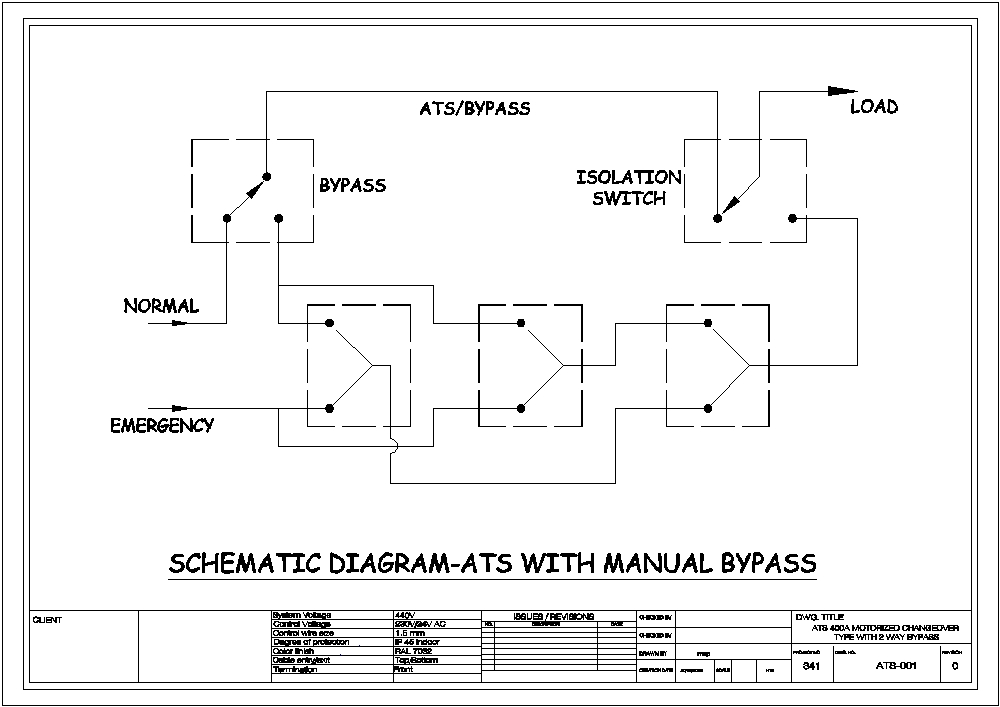 Ats schematisches Diagramm für Dieselgenerator