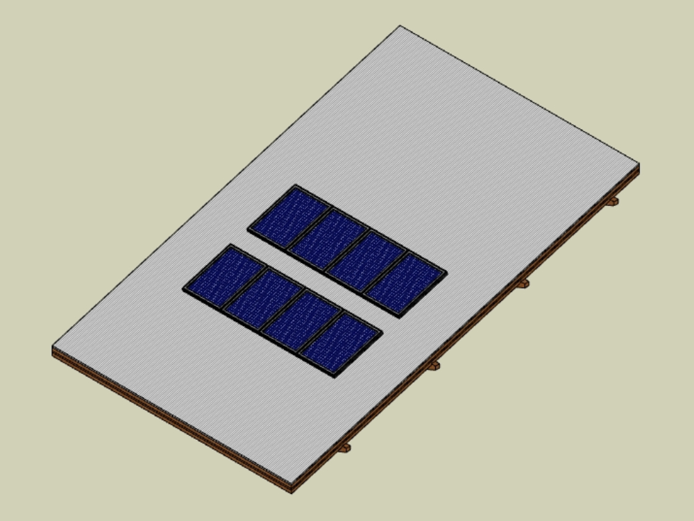 Painel solar autônomo 3d
