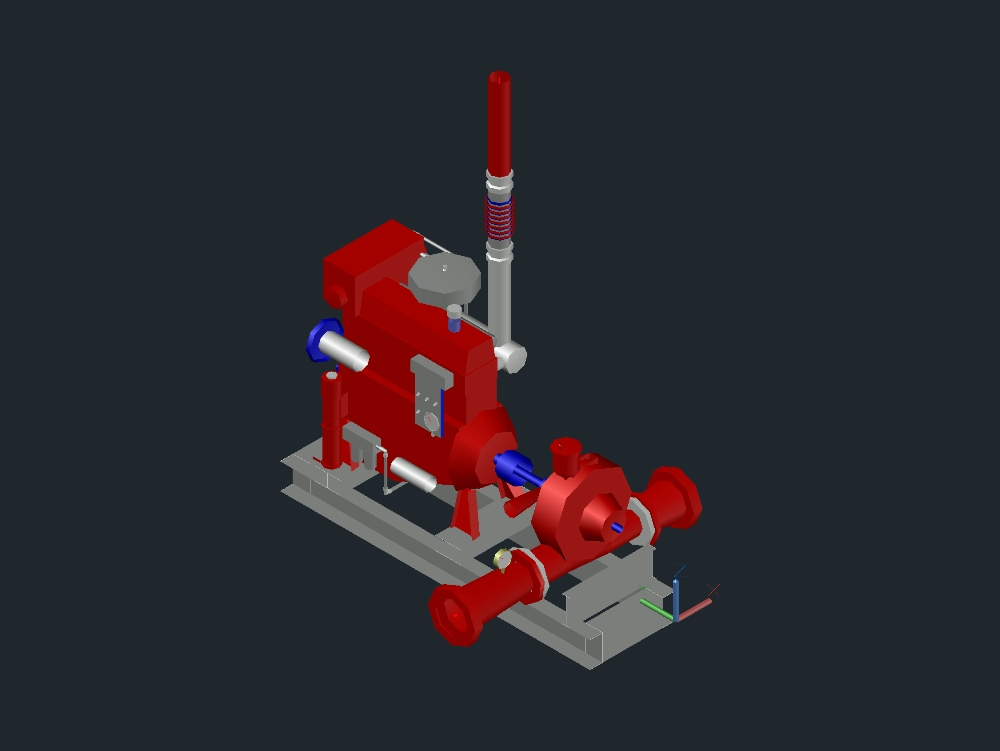 Diesel Fire Pump In AutoCAD Download CAD Free 145 43 KB Bibliocad