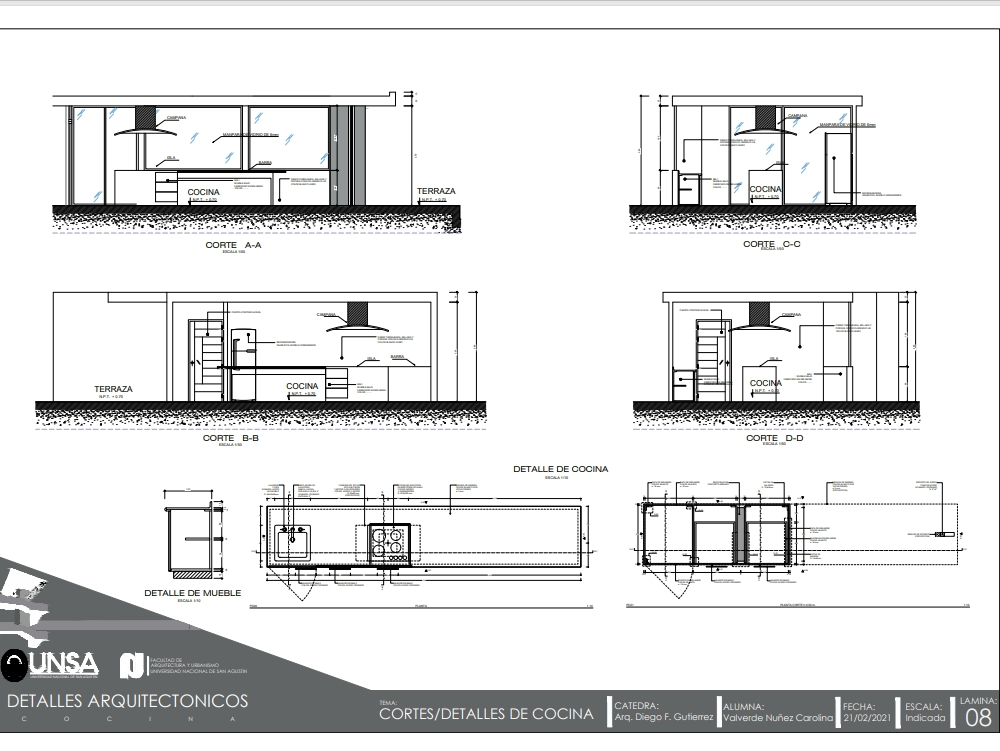 Contemporary Modular Kitchen Design With Dado Tiles | Livspace