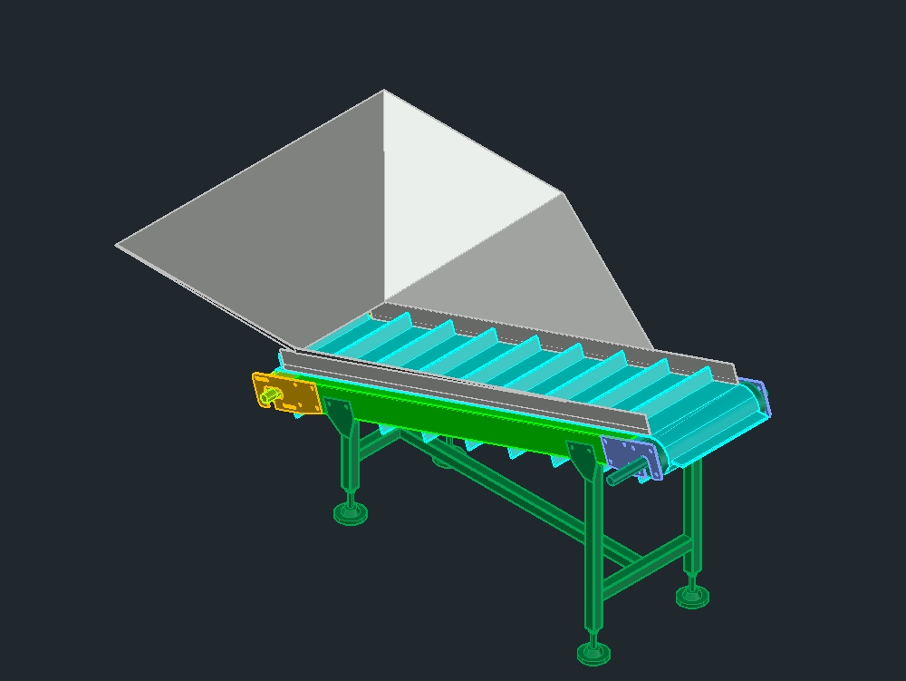 Hopper conveyor to raise product