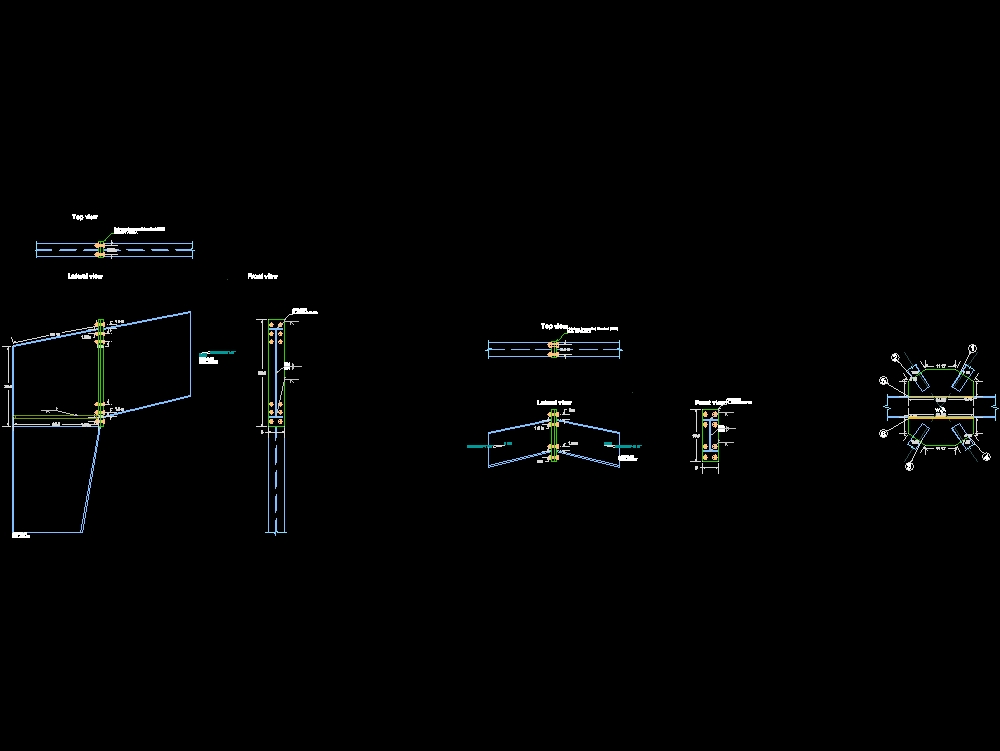 Details of connections for industrial buildings in steel