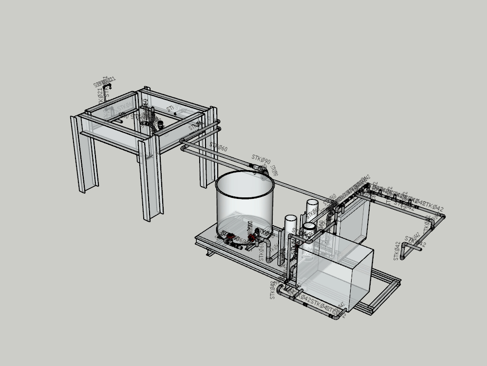 Réservoirs de stockage d'huile hydraulique et conduites pour l'alimentation de l'équipement de concasseur à cône de 5-1 / 4 