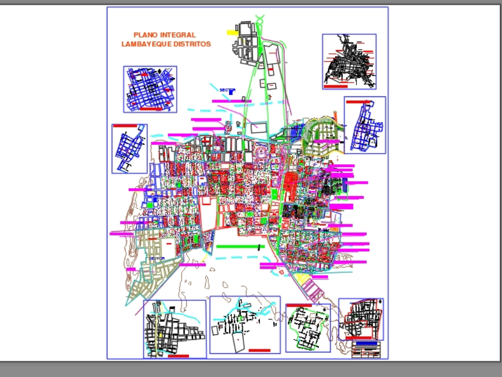 Plan cadastral de la province de lambayeque