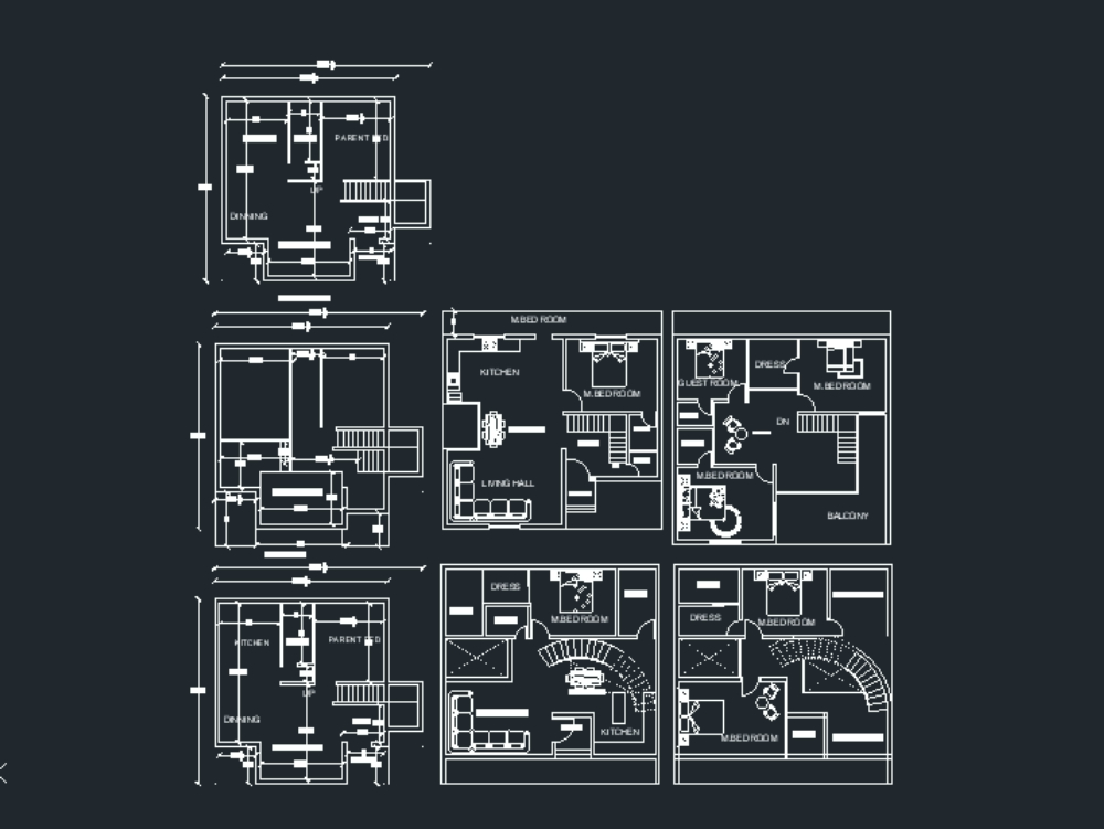 Housing with apartments