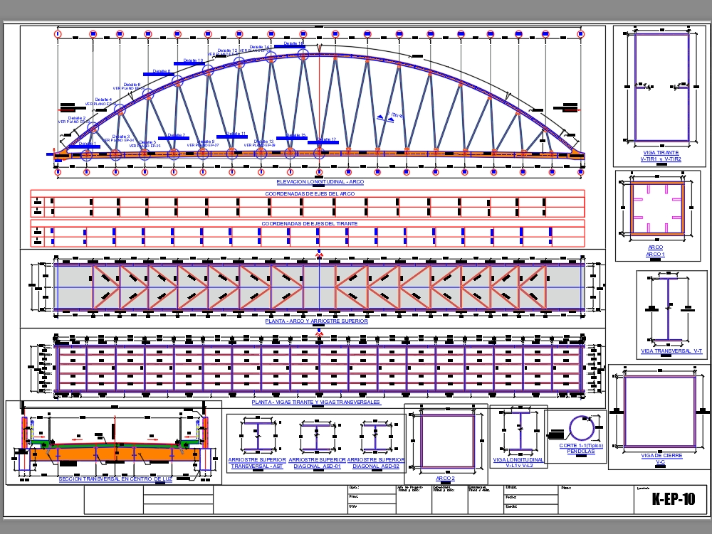 Nielsen type metal bridge