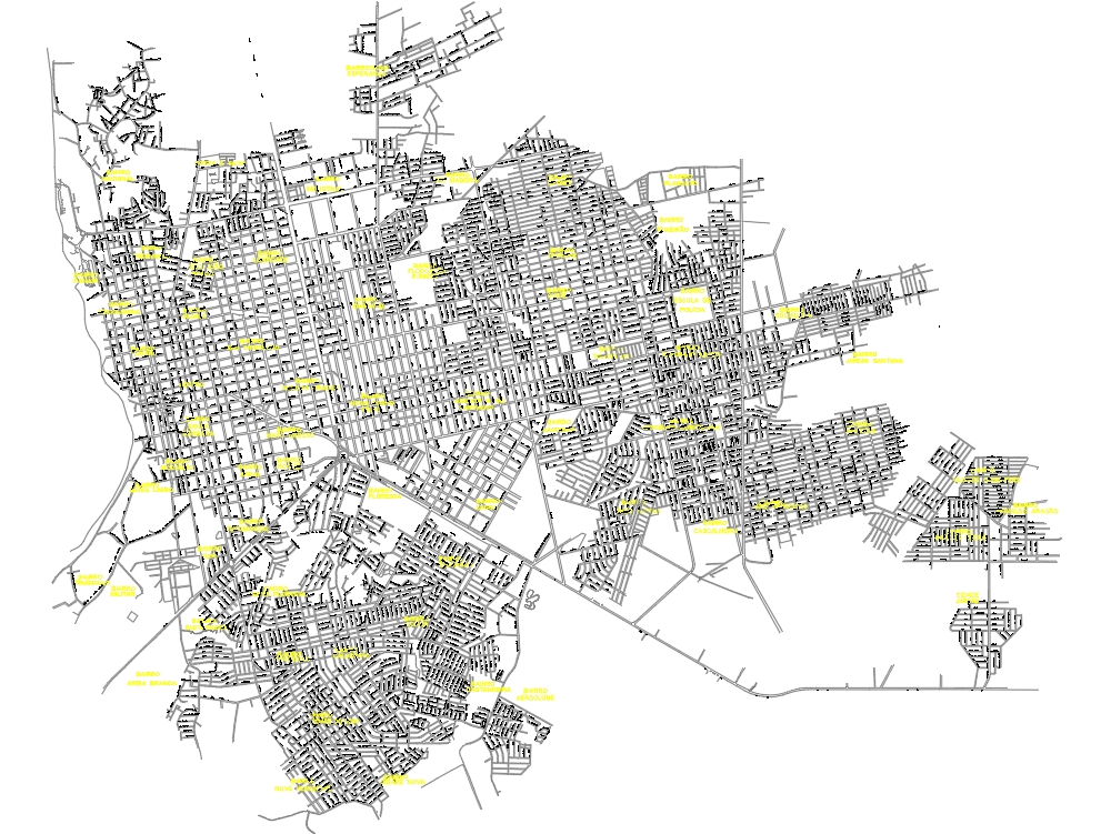 Plan de la ville de Porto Velho