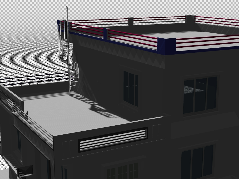Arquivo renderizado de casa residencial 3D Lumion