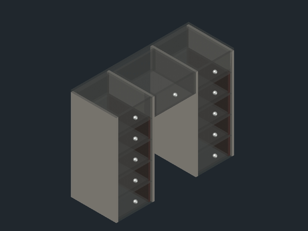 Makeup vanity drawer desk in AutoCAD  Download CAD free (1.62 MB