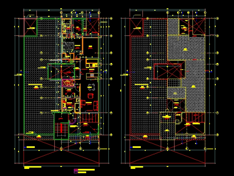 Construction details of a house with drywall