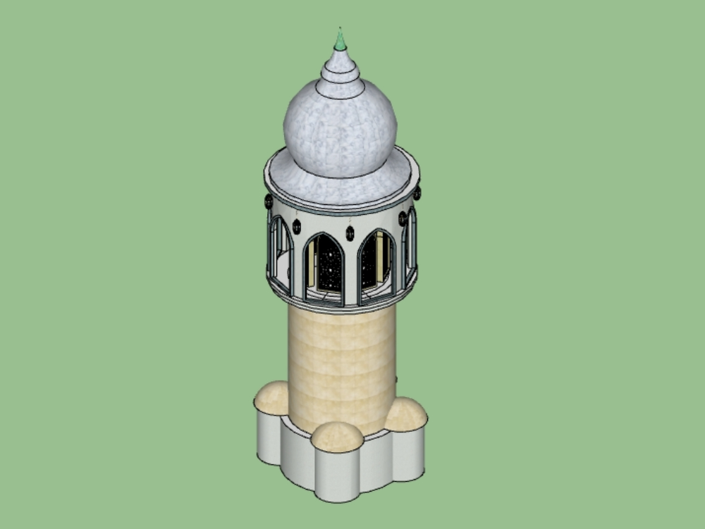 Cupula musulmana circular con decorado en filigrana