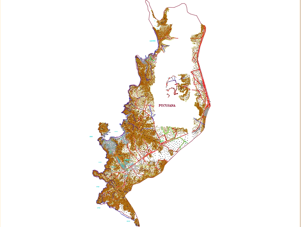 Cadastral map of pucusana