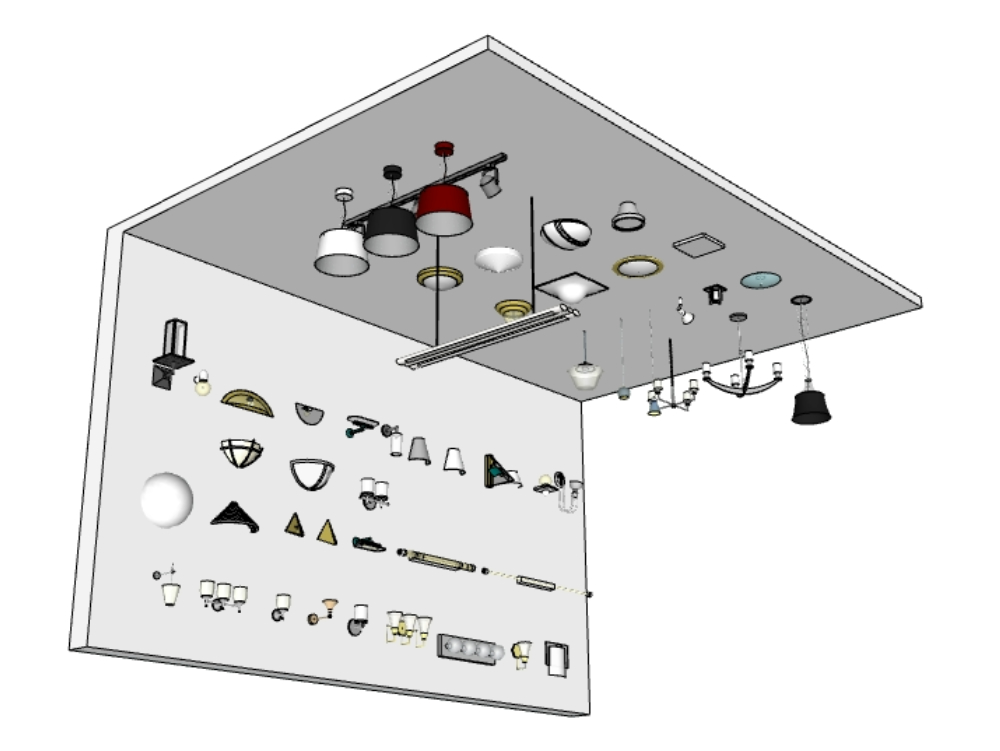 Lamps and lights for sketchup
