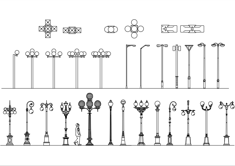 Light pole for public space.