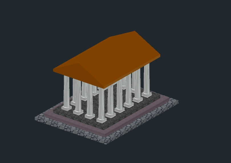 Greek non-part made in autocad 3d
