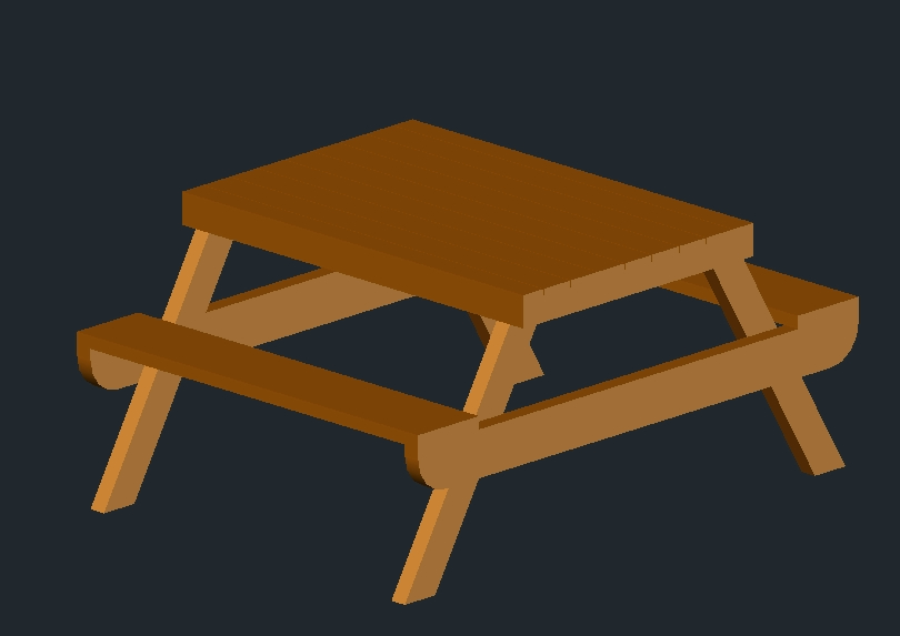 Mesa de madera picnic para jardín al intemperie