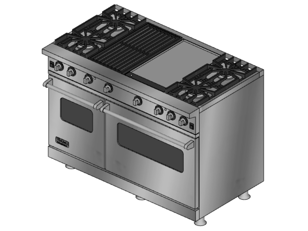 3d viking professional double oven