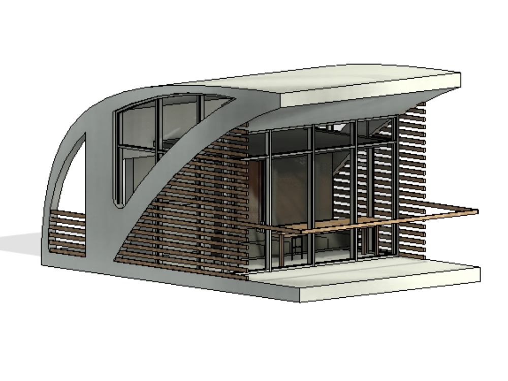 Floating house - vivienda conceptual - revit 2020