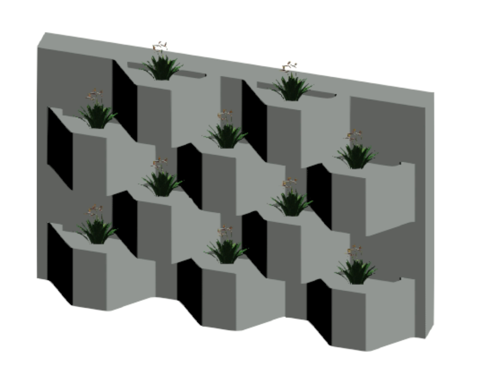 Parametrische Familie des vertikalen Gartens rvt2014