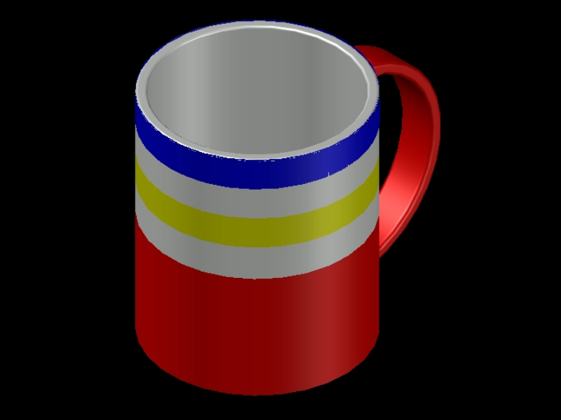 Modern and very usual 3d mug mugs to use