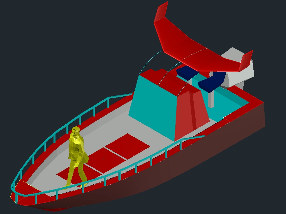 Barco de pesca 3d-25feet boat-frp