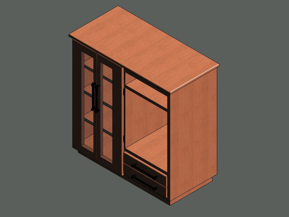 Wooden TV room cabinet