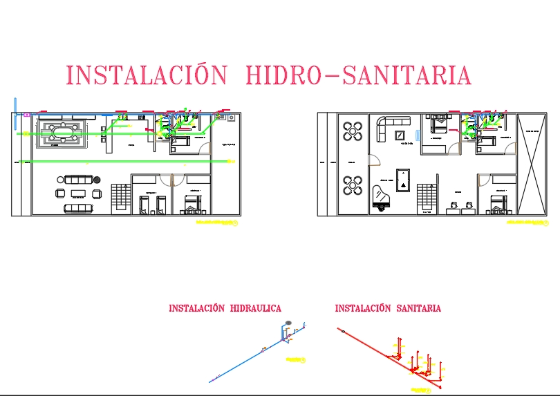 Sanitary installation in housing.