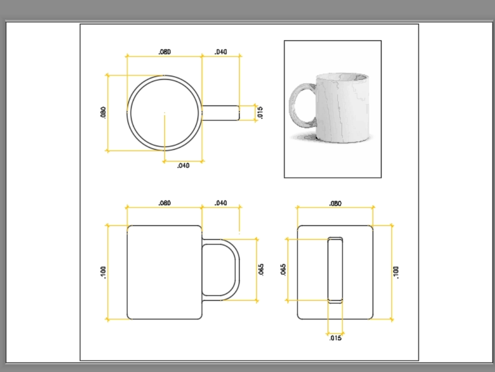 Basic white mug - detail
