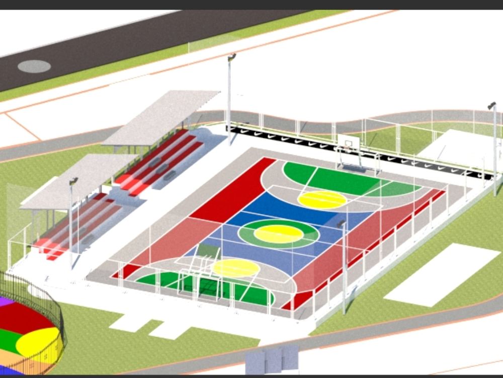 recreational park; multipurpose court; Games area
