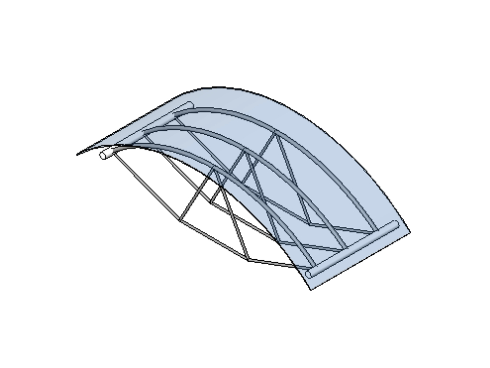 Commercial glazed entrance canopy - revit 2017
