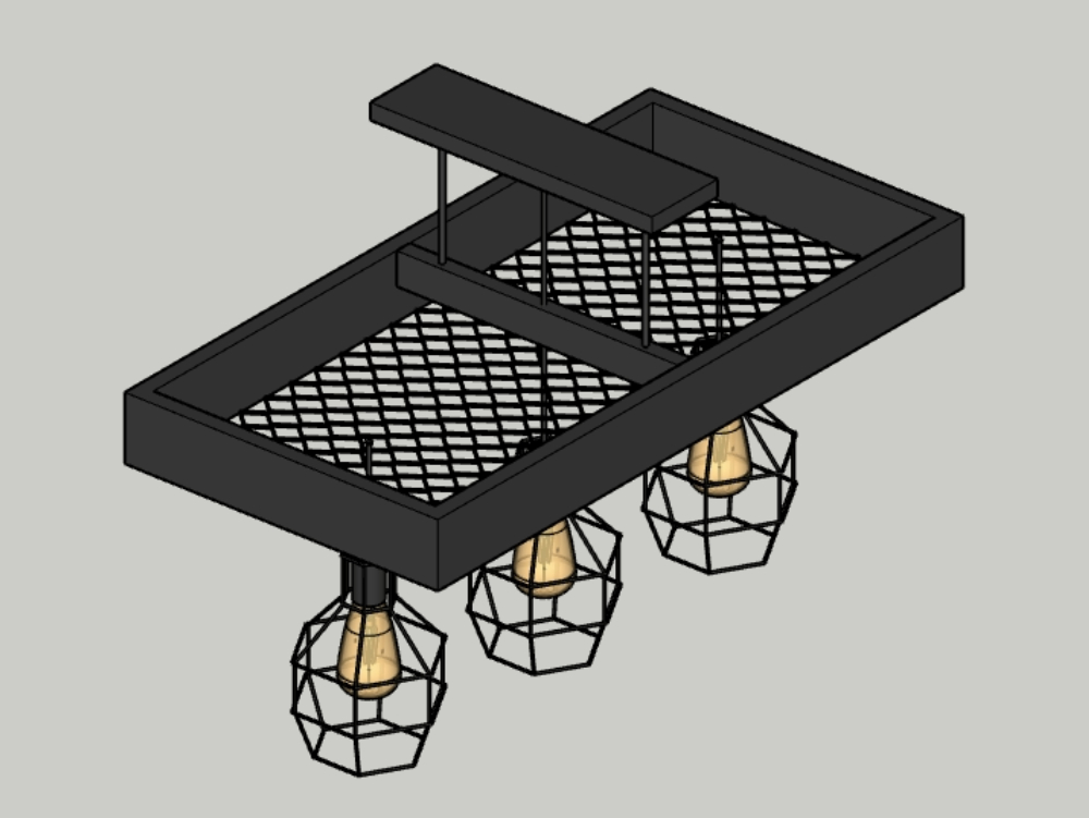 Cajón industrial  de soporte lámparas de techo