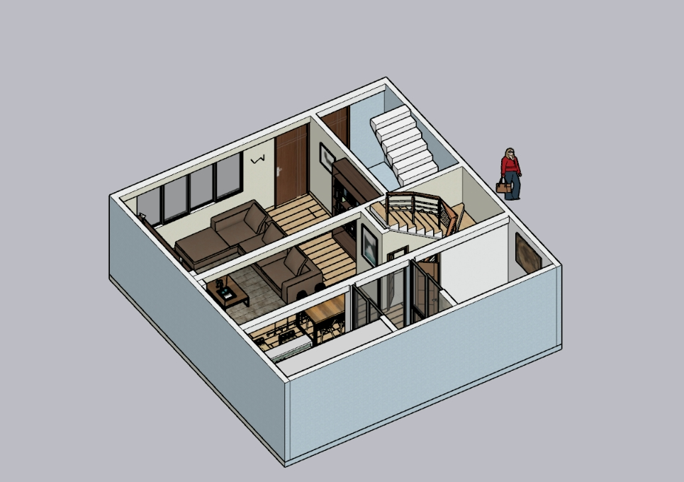 Modelado 3d; remodelación vivienda