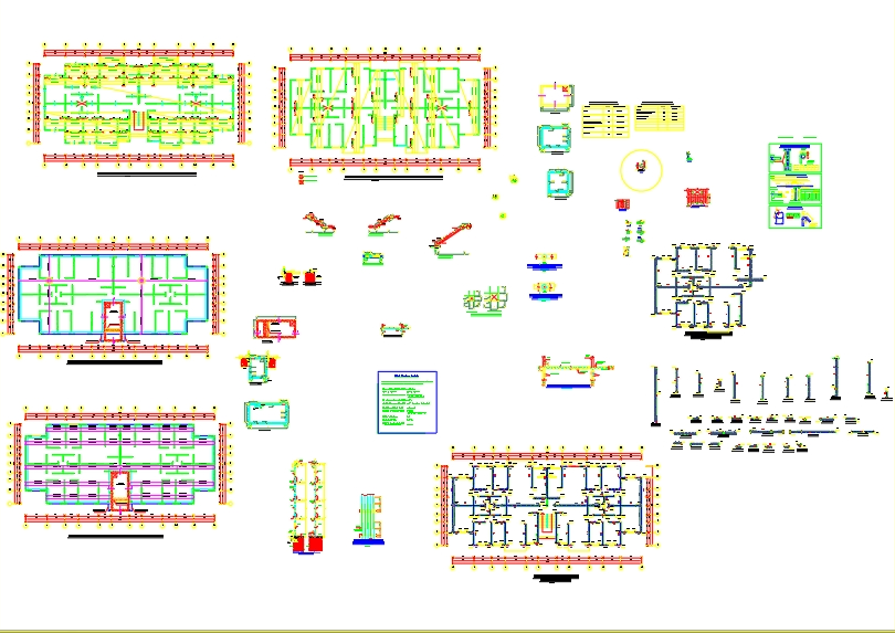 Plan of structures multifamily building